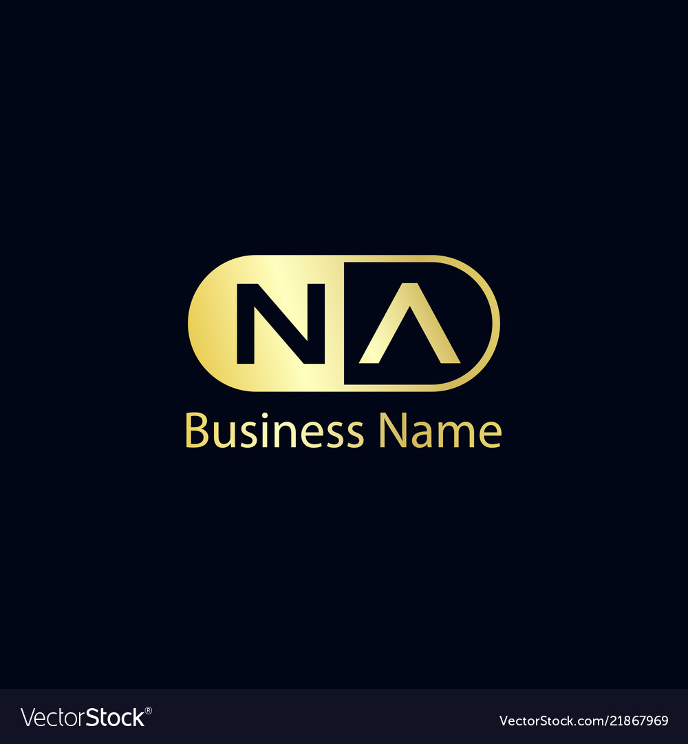 Initial Letter Na Logo Template Design Royalty Free Vector