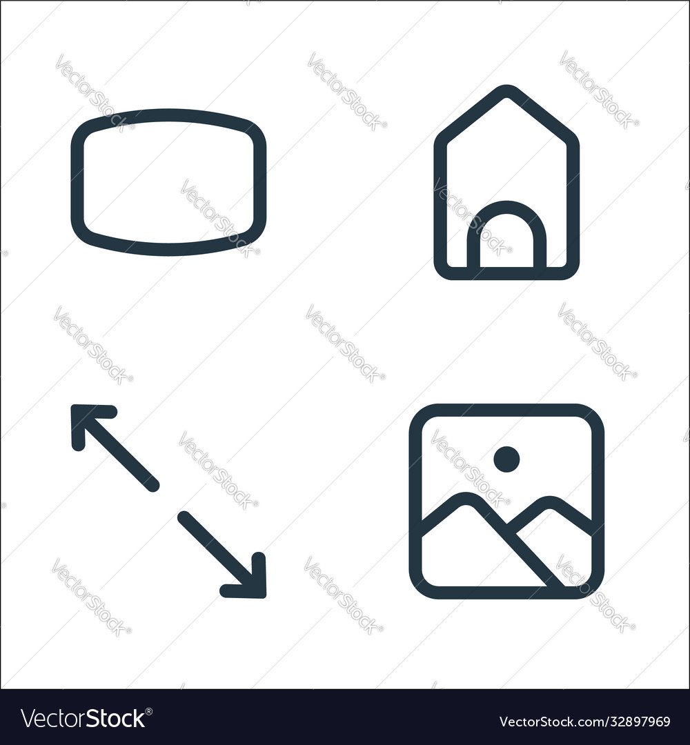 Interface line icons linear set quality Vector Image Interface line icons linear set quality