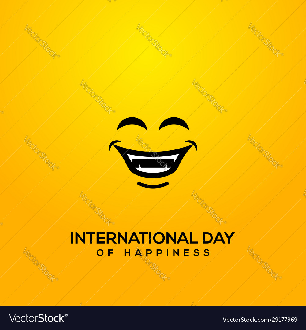 International Day Of Happiness Design For Banner Vector Image