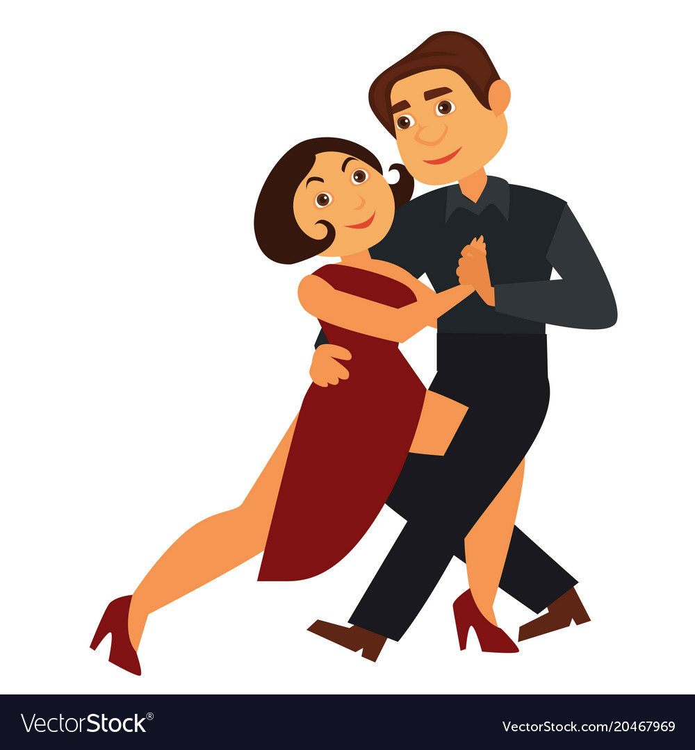 Passionate tango dancers in traditional outfits Vector Image