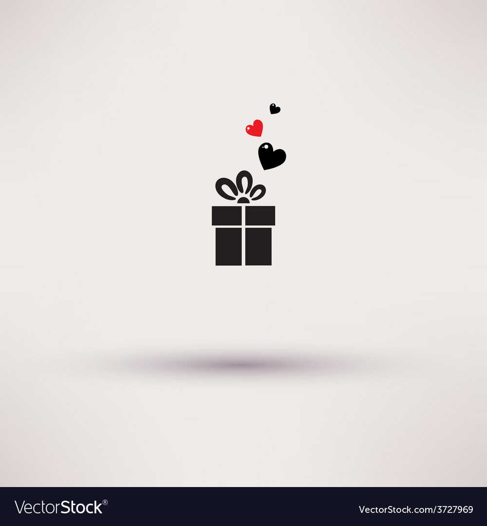 Pictograph of gift icon template design