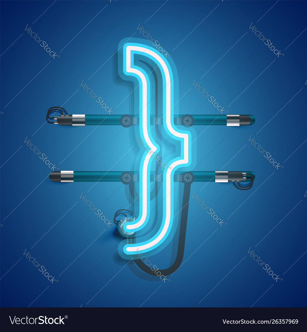 Realistic neon character with wires and console vector image Realistic neon character with wires and console