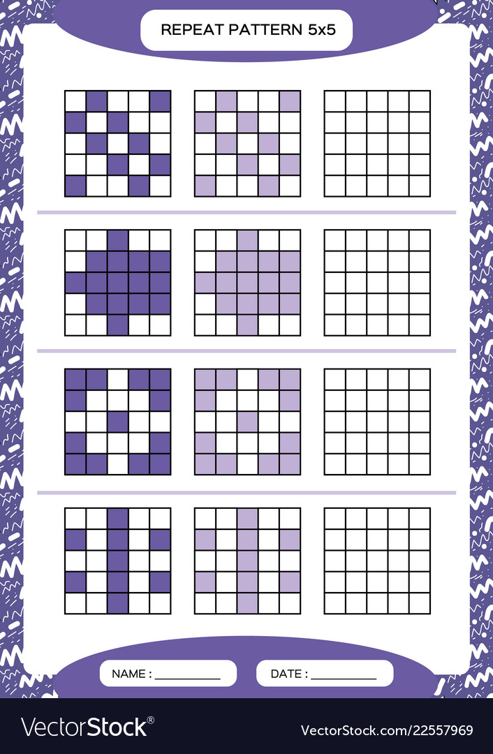 Repeat purple pattern cube grid with squares Vector Image Repeat purple pattern cube grid with squares