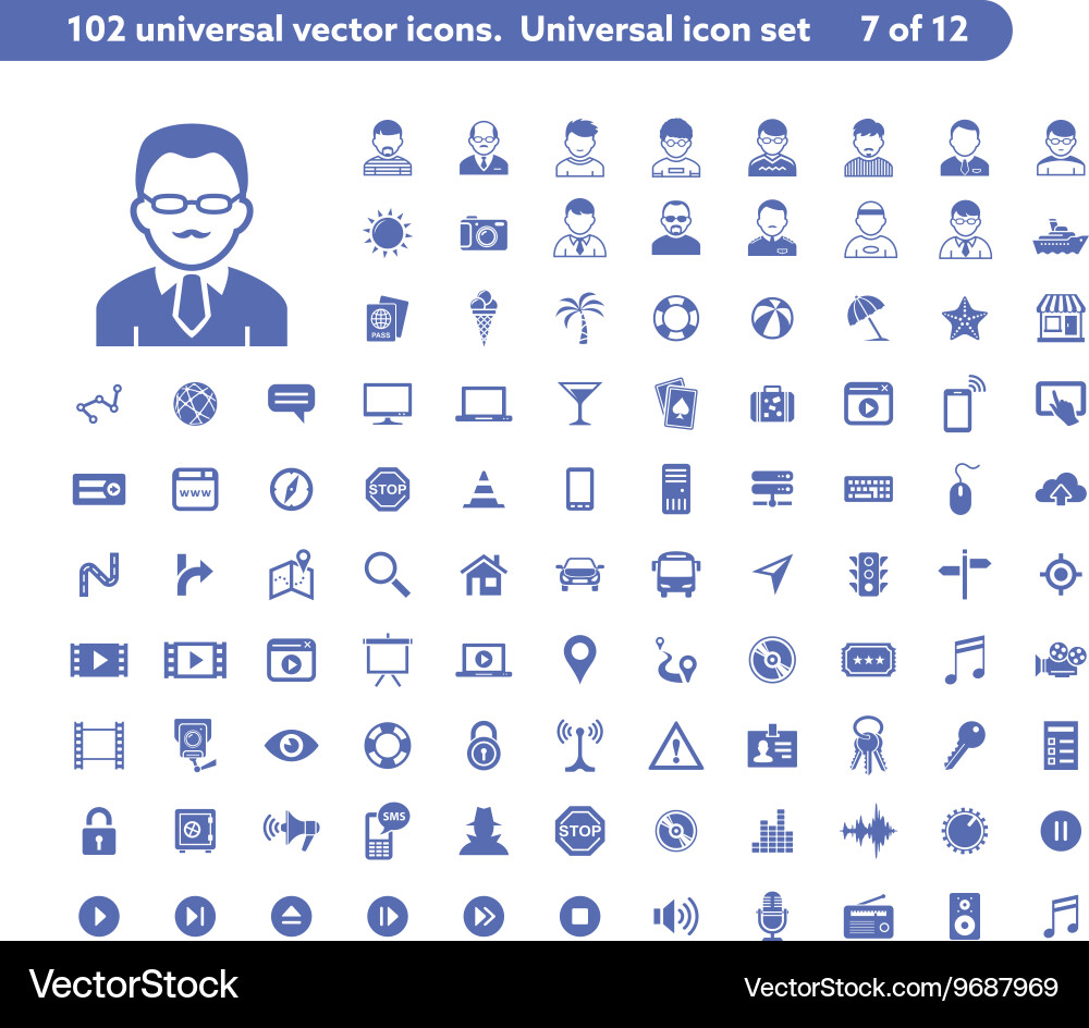 Universal web icons Royalty Free Vector Image - VectorStock