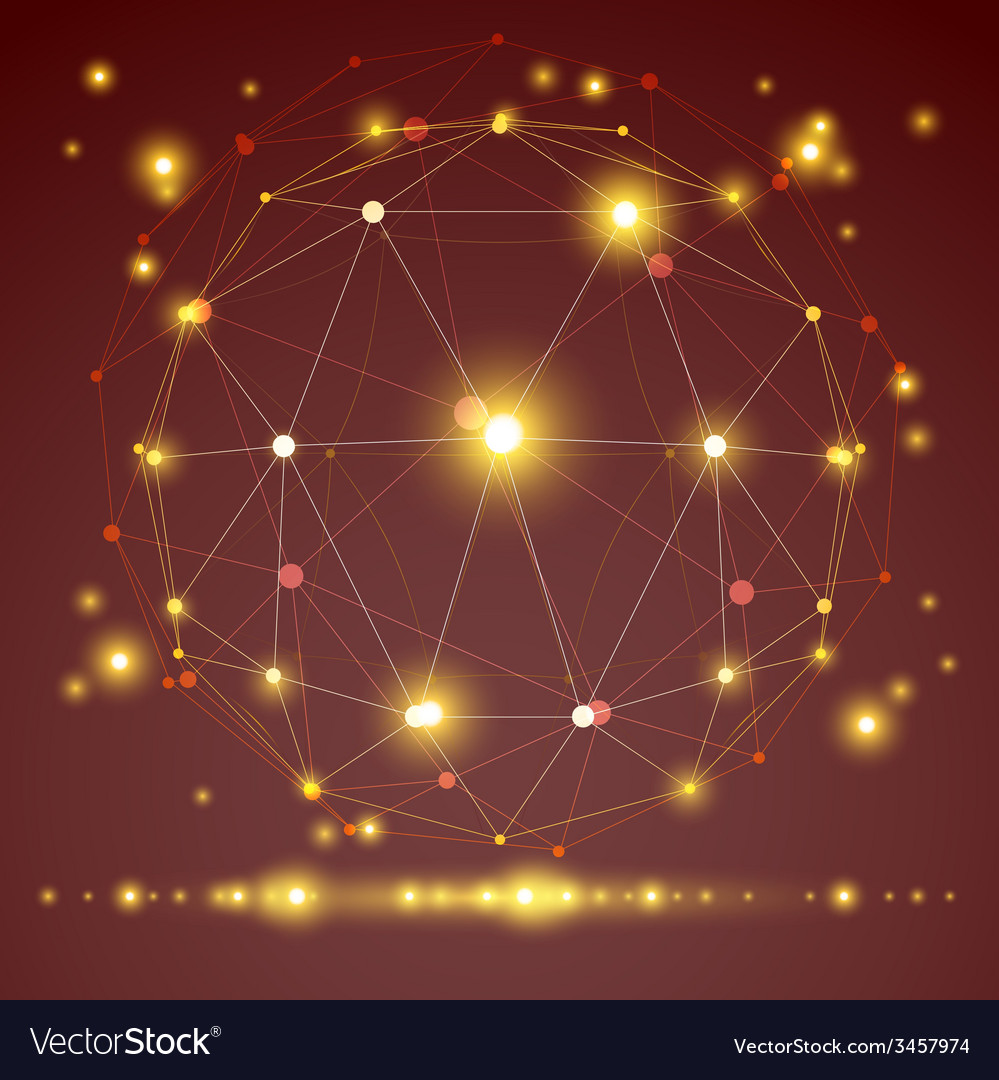 Abstract geometric 3d mesh object eps 10
