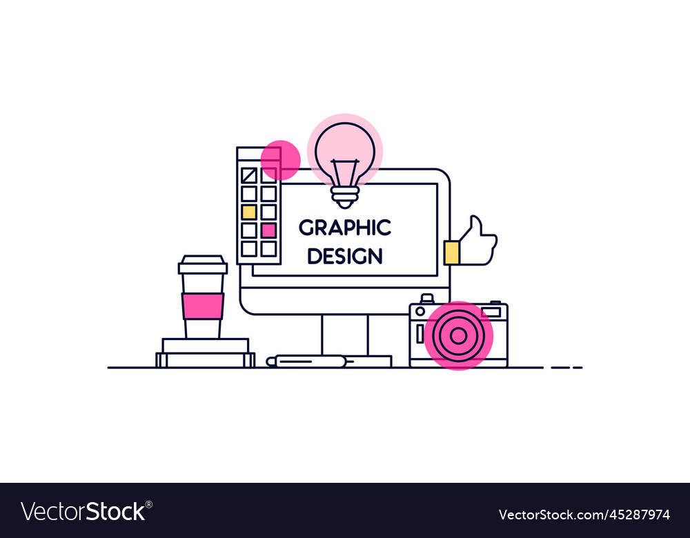 Abstract linear of graphic design web