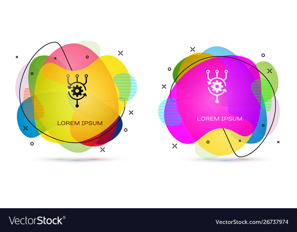 Color algorithm icon isolated on white background vector image Color algorithm icon isolated on white background