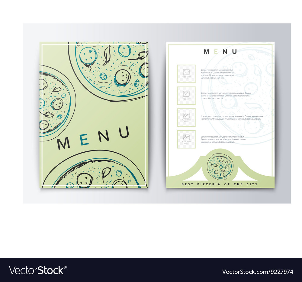 Design menu background pizza for restaurant