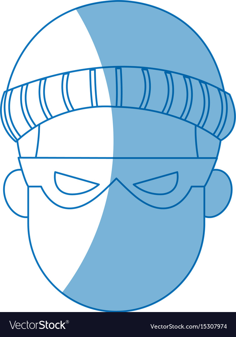 Face hacker man character technology crime