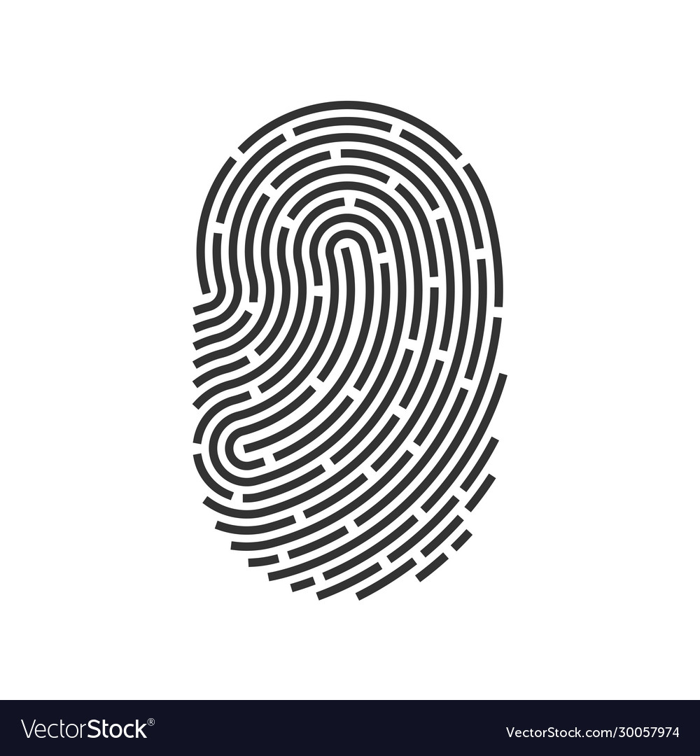 Id app icon fingerprint Royalty Free Vector Image