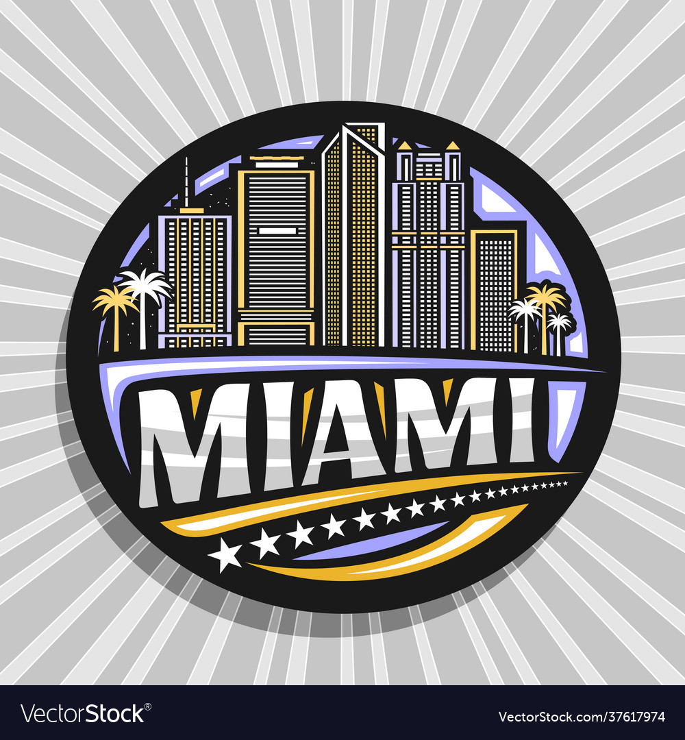 Logo for miami Royalty Free Vector Image - VectorStock