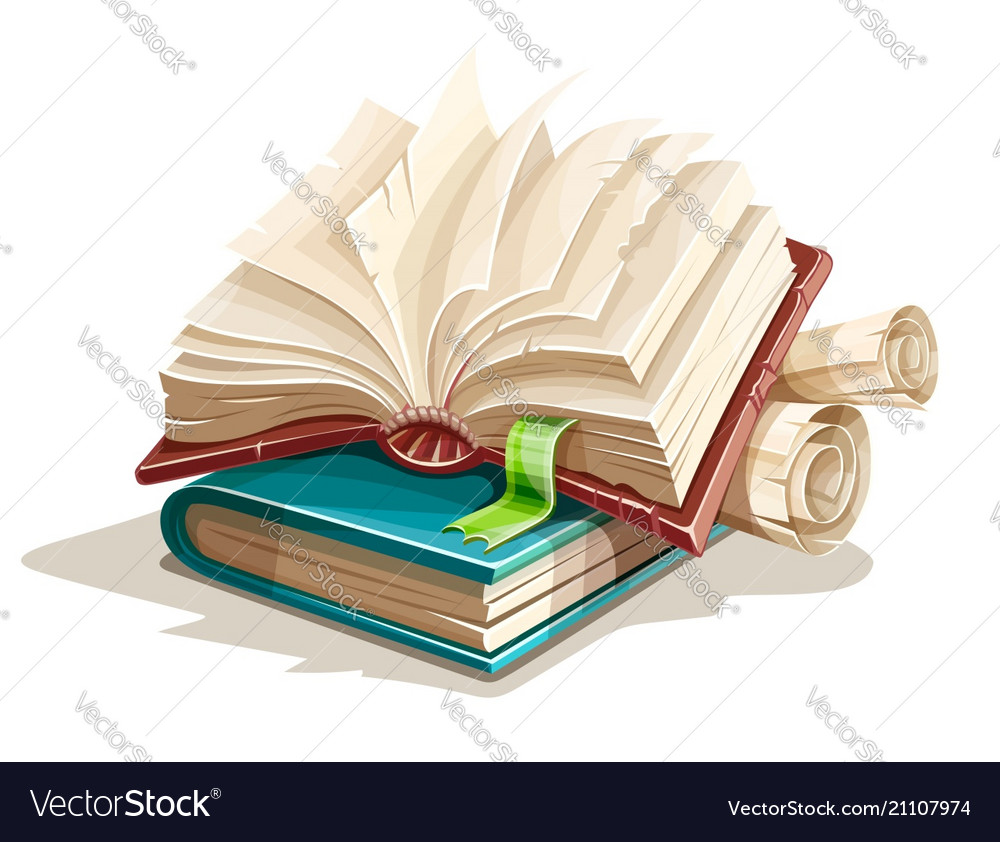 Magic books spreadsheet Royalty Free Vector Image