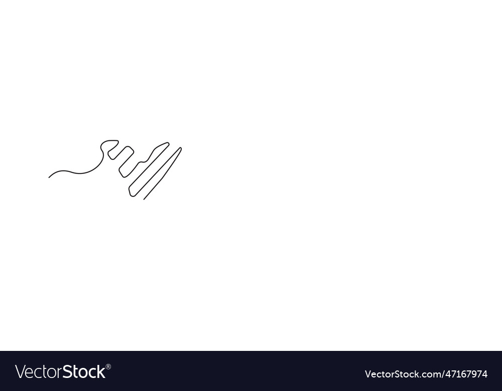 One line drawing yes text animation continuous vector image One line drawing yes text animation continuous
