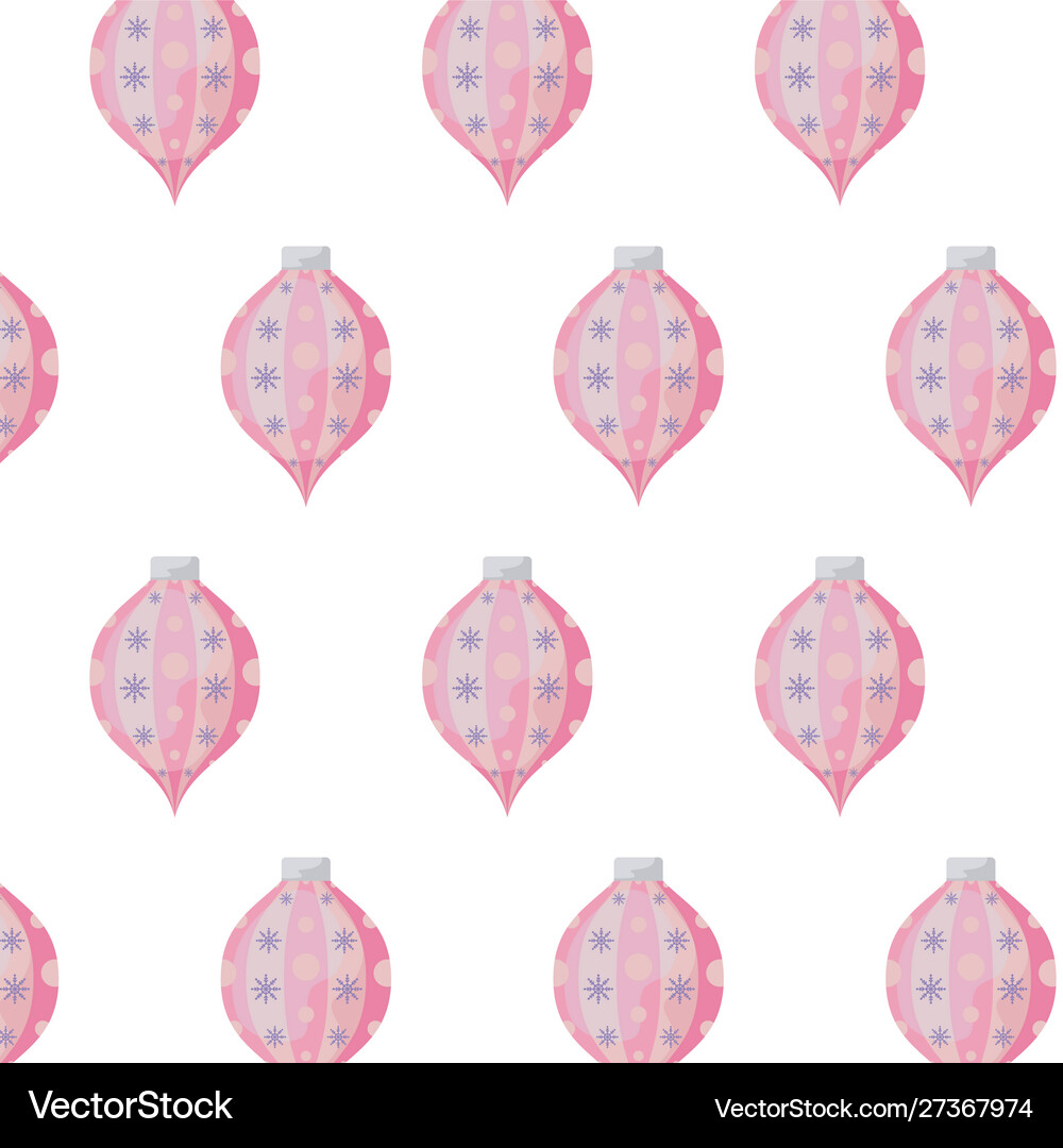 Pattern christmas balls on white background Vector Image
