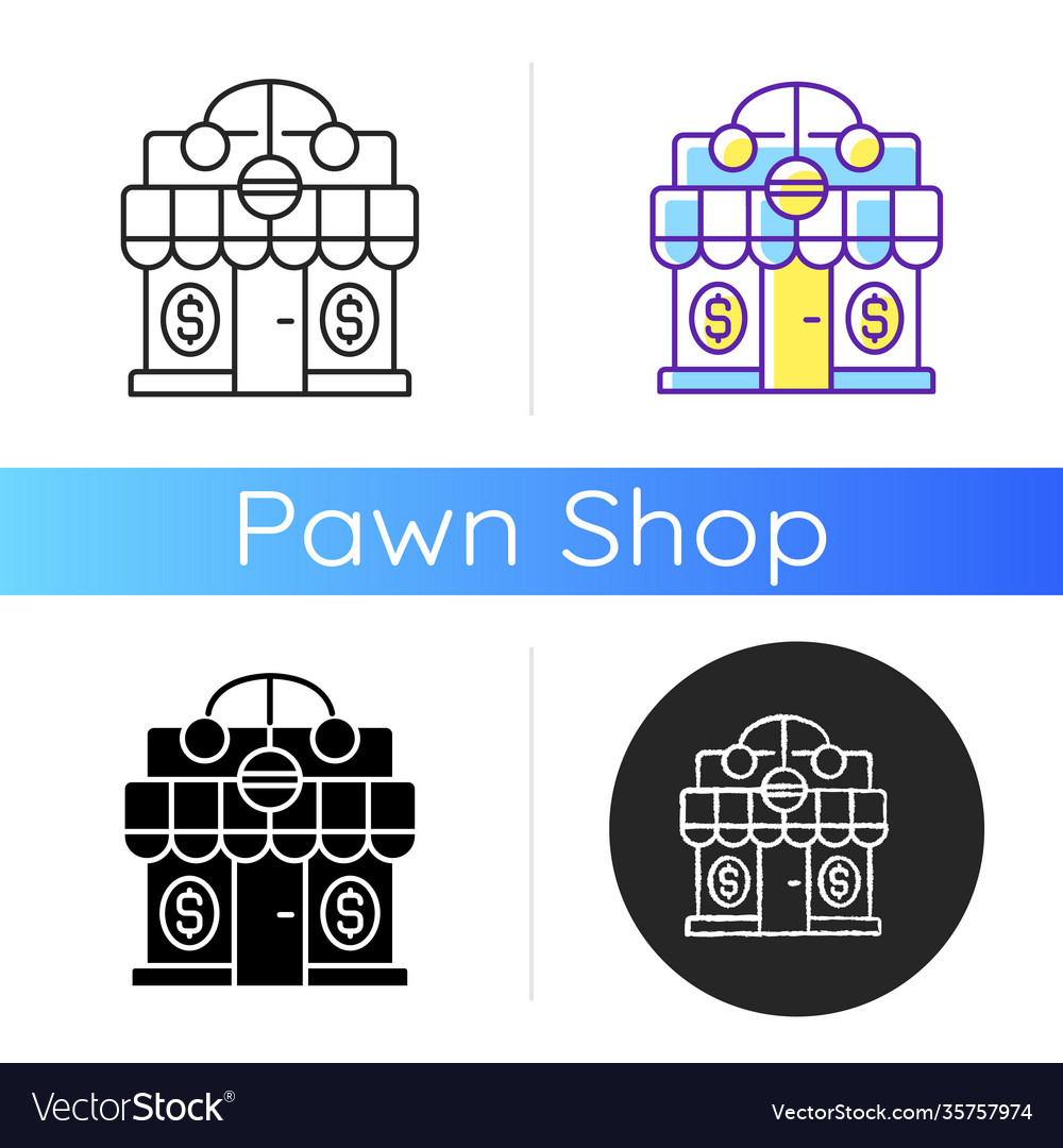 Appearance pawnshop icon outline Royalty Free Vector Image