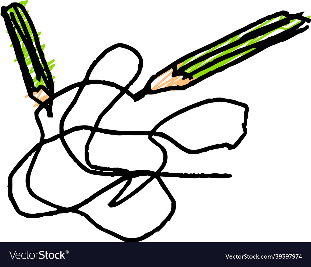 Pencil scribble drawn by a child Royalty Free Vector Image