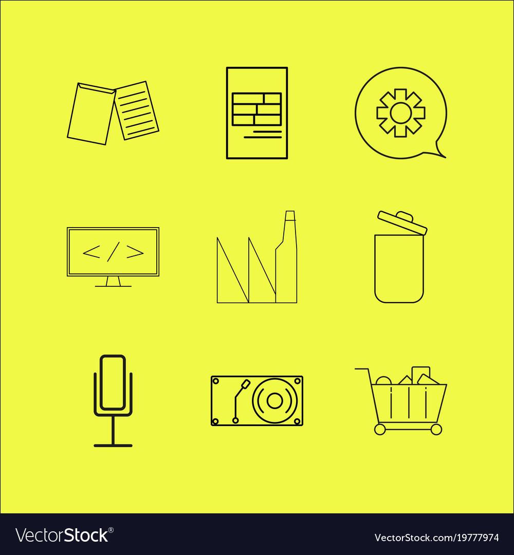 Web linear icon set simple outline icons