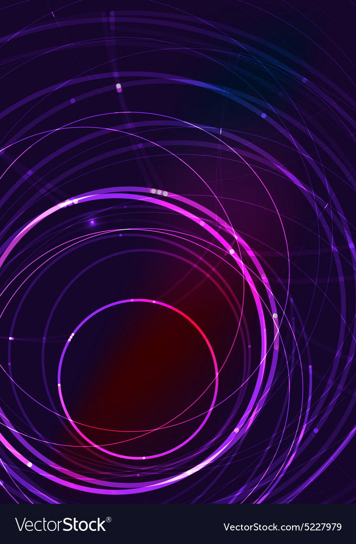 Abstract color glowing lines in dark space