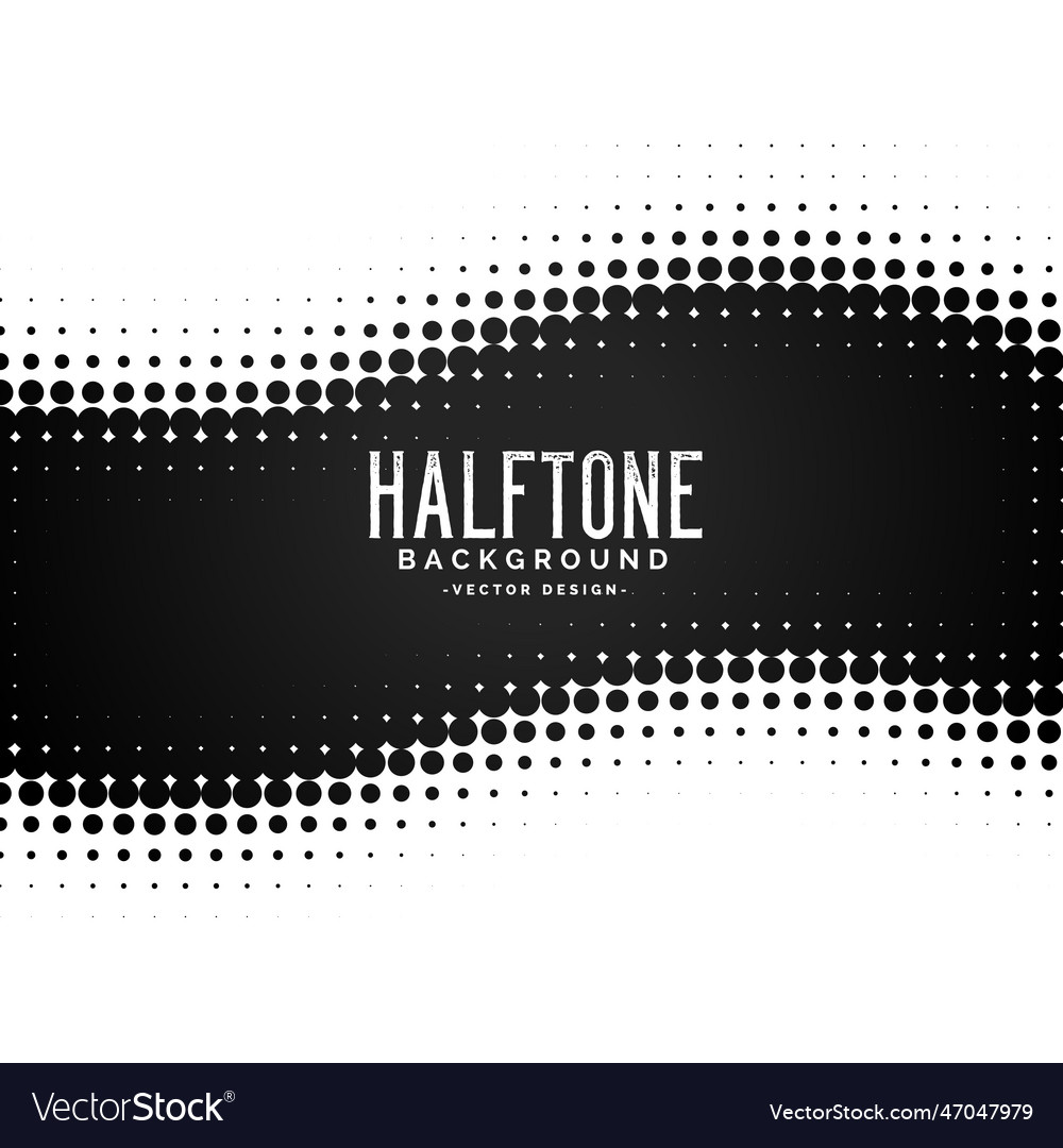 Black halftone dots pattern background