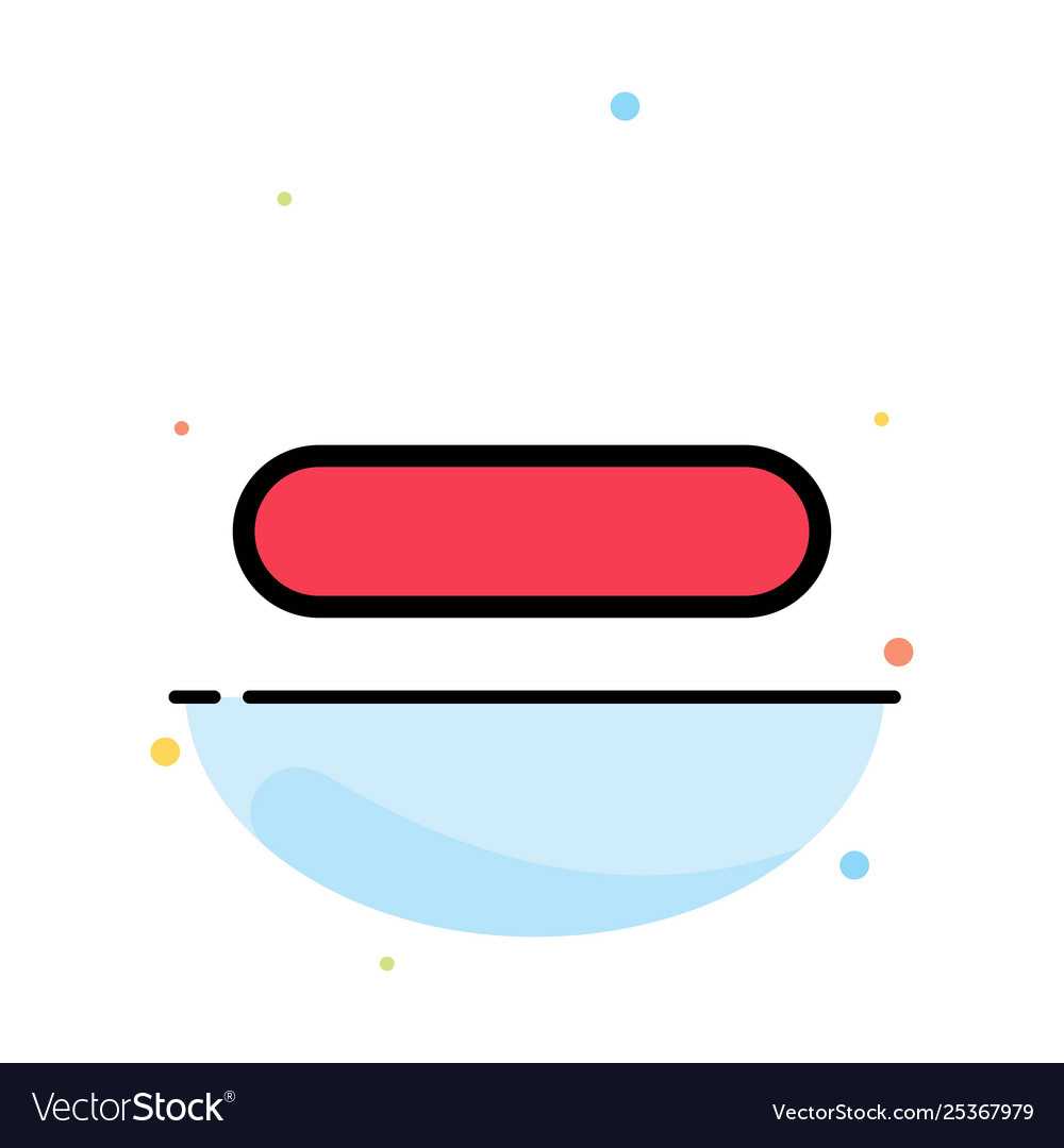 Delete less minus remove abstract flat color icon vector image Delete less minus remove abstract flat color icon