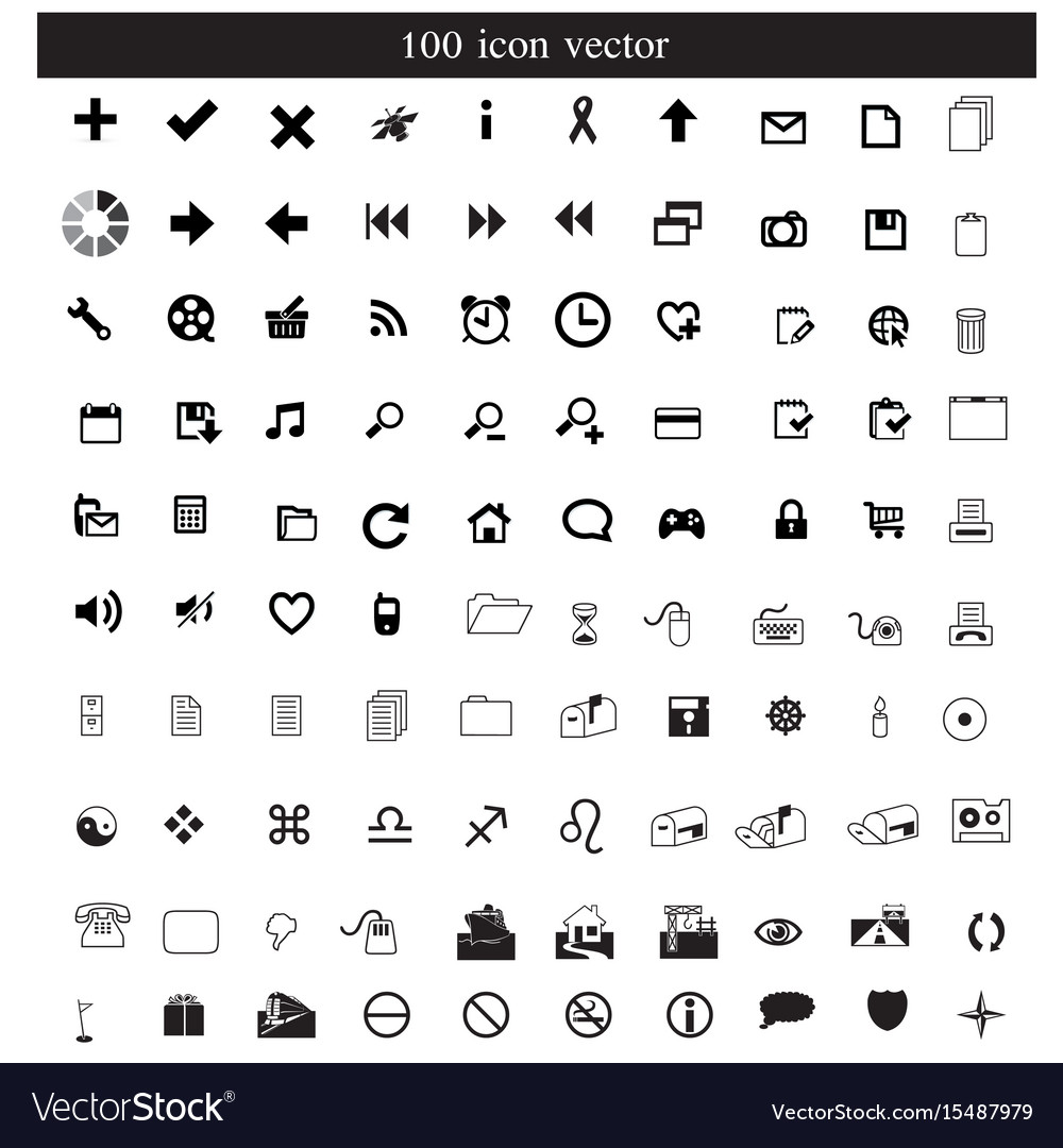 Icons Royalty Free Vector Image - VectorStock