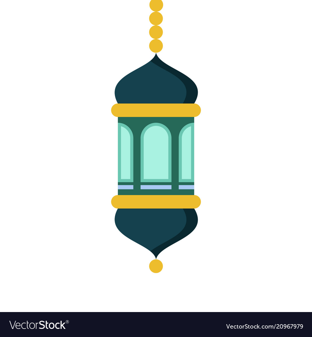 Islamic Style Colored Lantern Design Royalty Free Vector