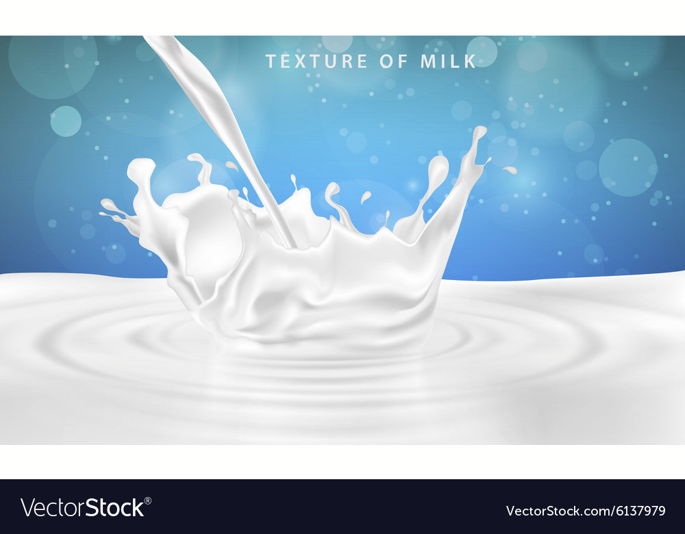 Pouring Milk Drink Splashing Into Milk Royalty Free Vector