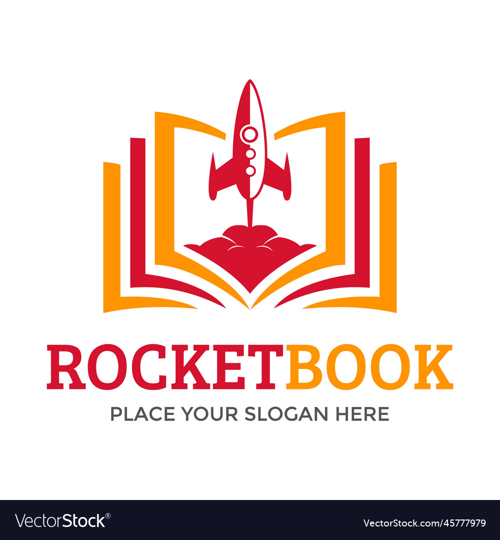 Rocket book logo template this design use Vector Image
