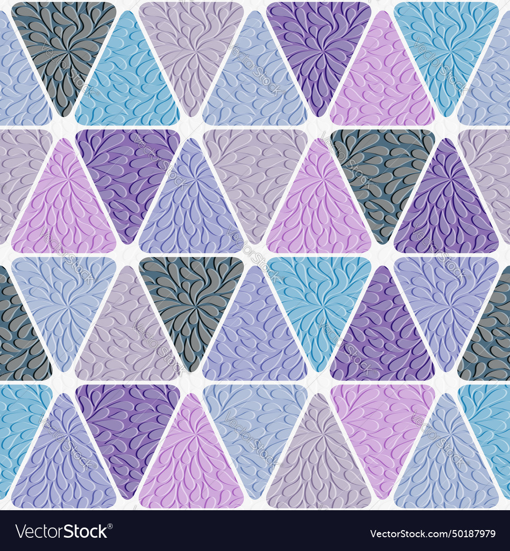 Seamless geometric pattern with triangles of boho vector image Seamless geometric pattern with triangles of boho
