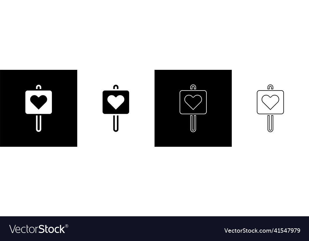 Set map pointer with heart icon isolated on black vector image Set map pointer with heart icon isolated on black