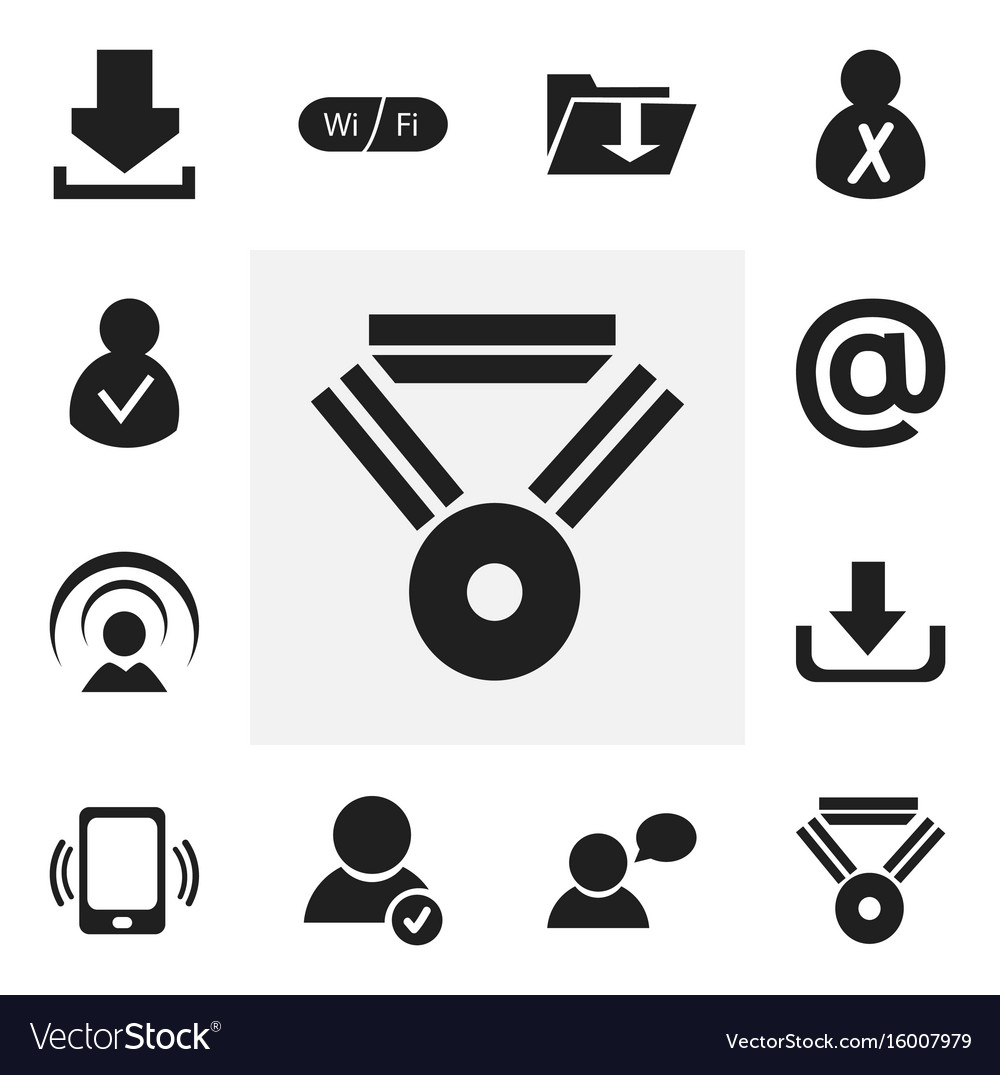 Set of 12 editable global icons includes symbols