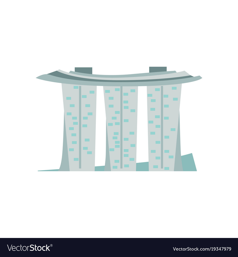 Singapore Marina Bay Sands Hotel Royalty Free Vector Image