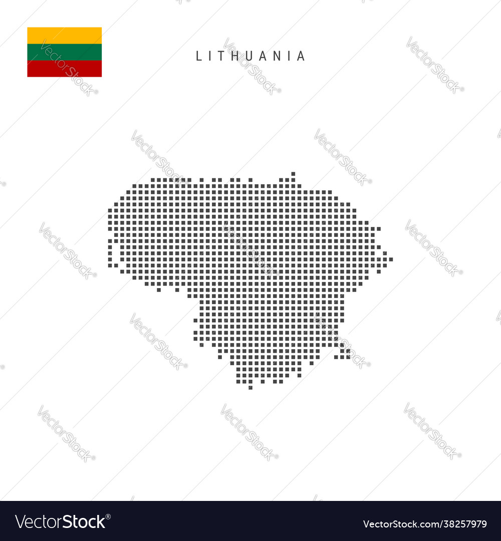 Square dots pattern map lithuania lithuanian Vector Image Square dots pattern map lithuania lithuanian