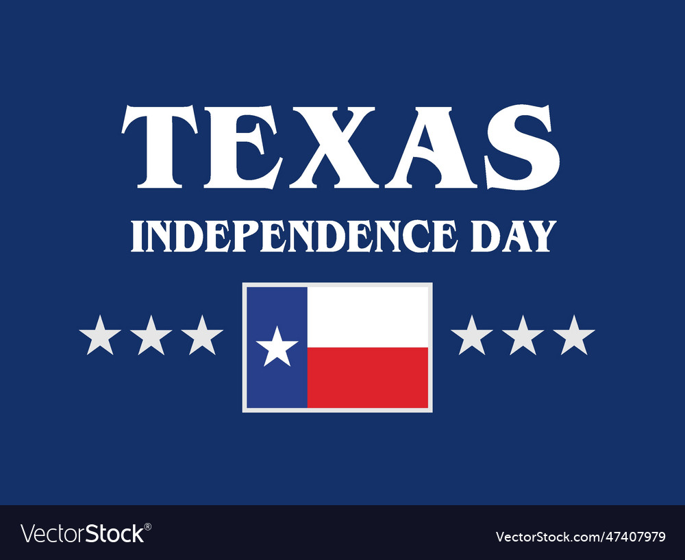 Texas independence day with blue background Vector Image