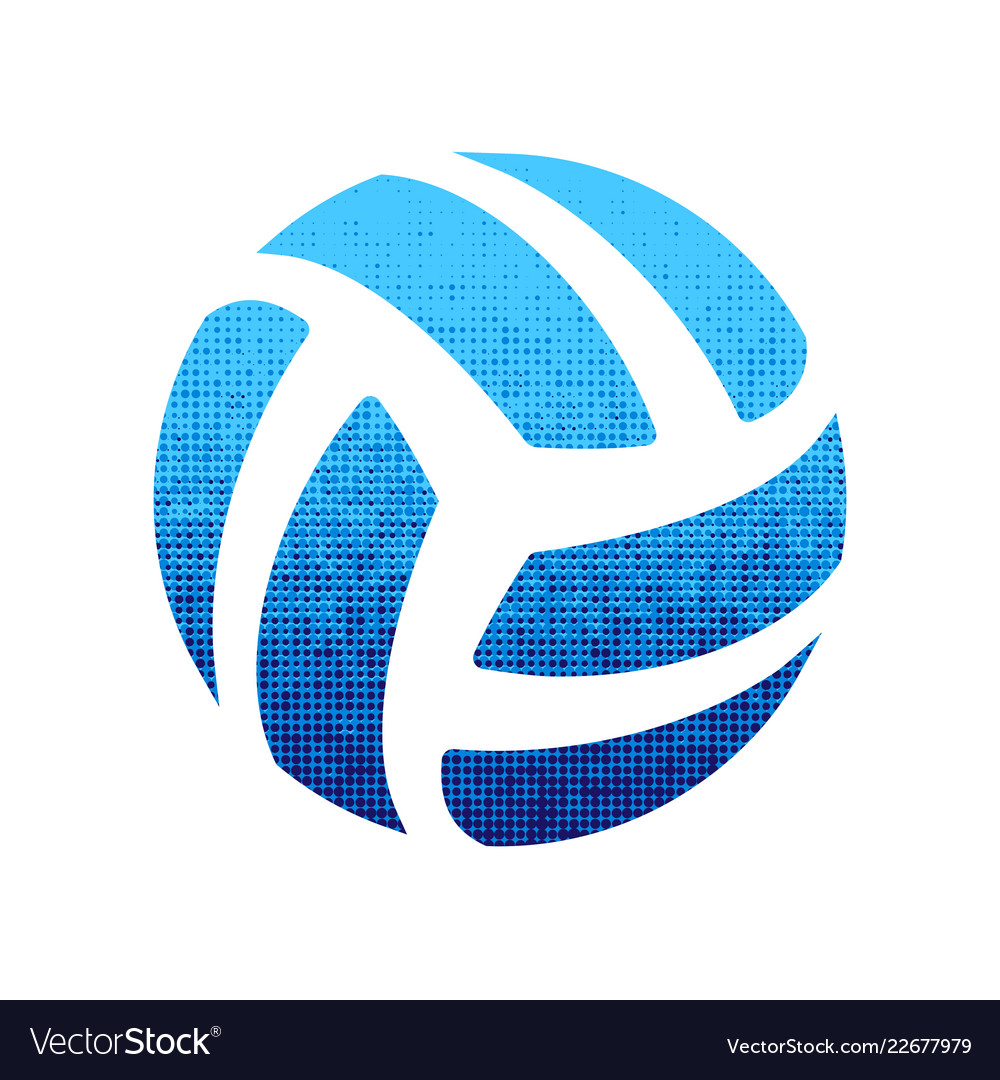 Download Volleyball blue silhouette Royalty Free Vector Image