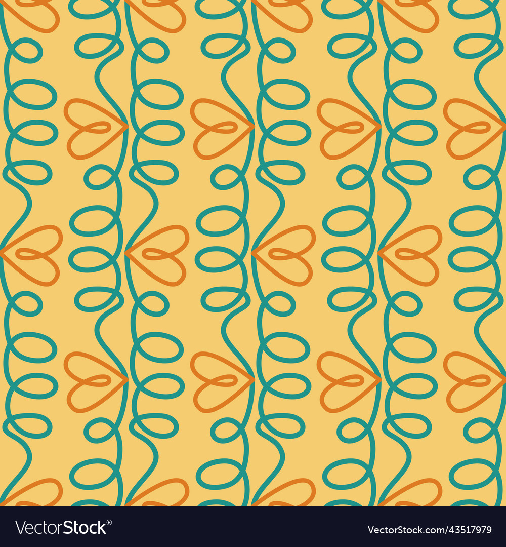 Yellow green seamless pattern twig plant