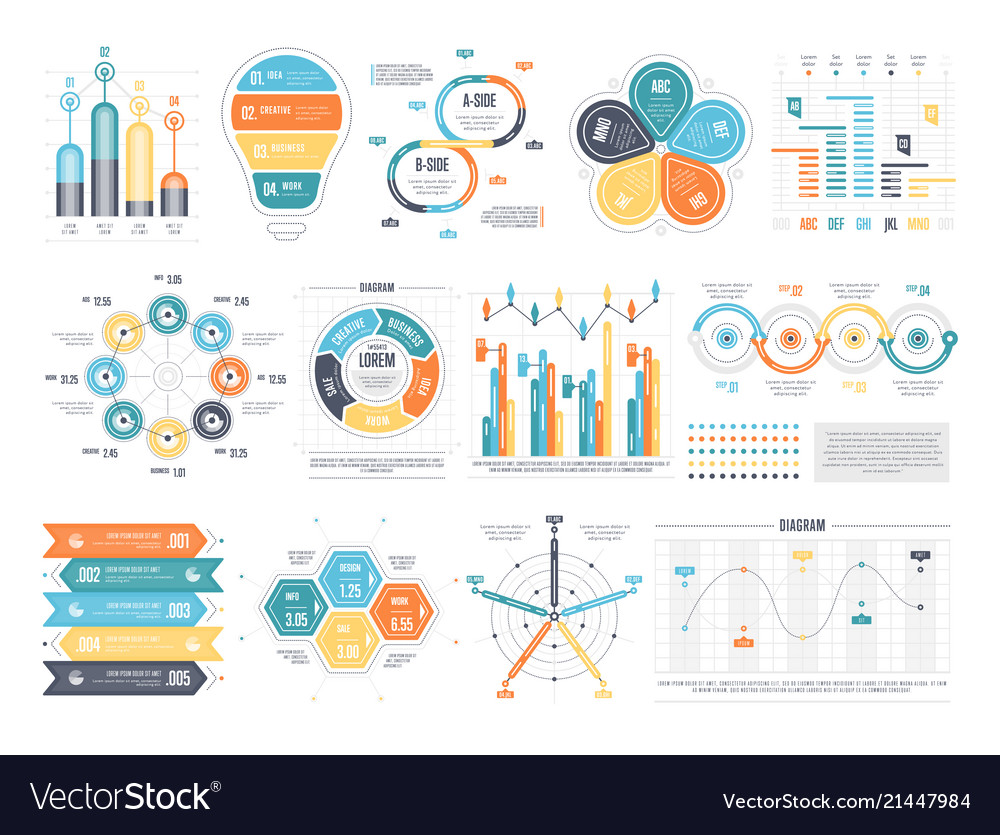 Arrangement of infographic templates