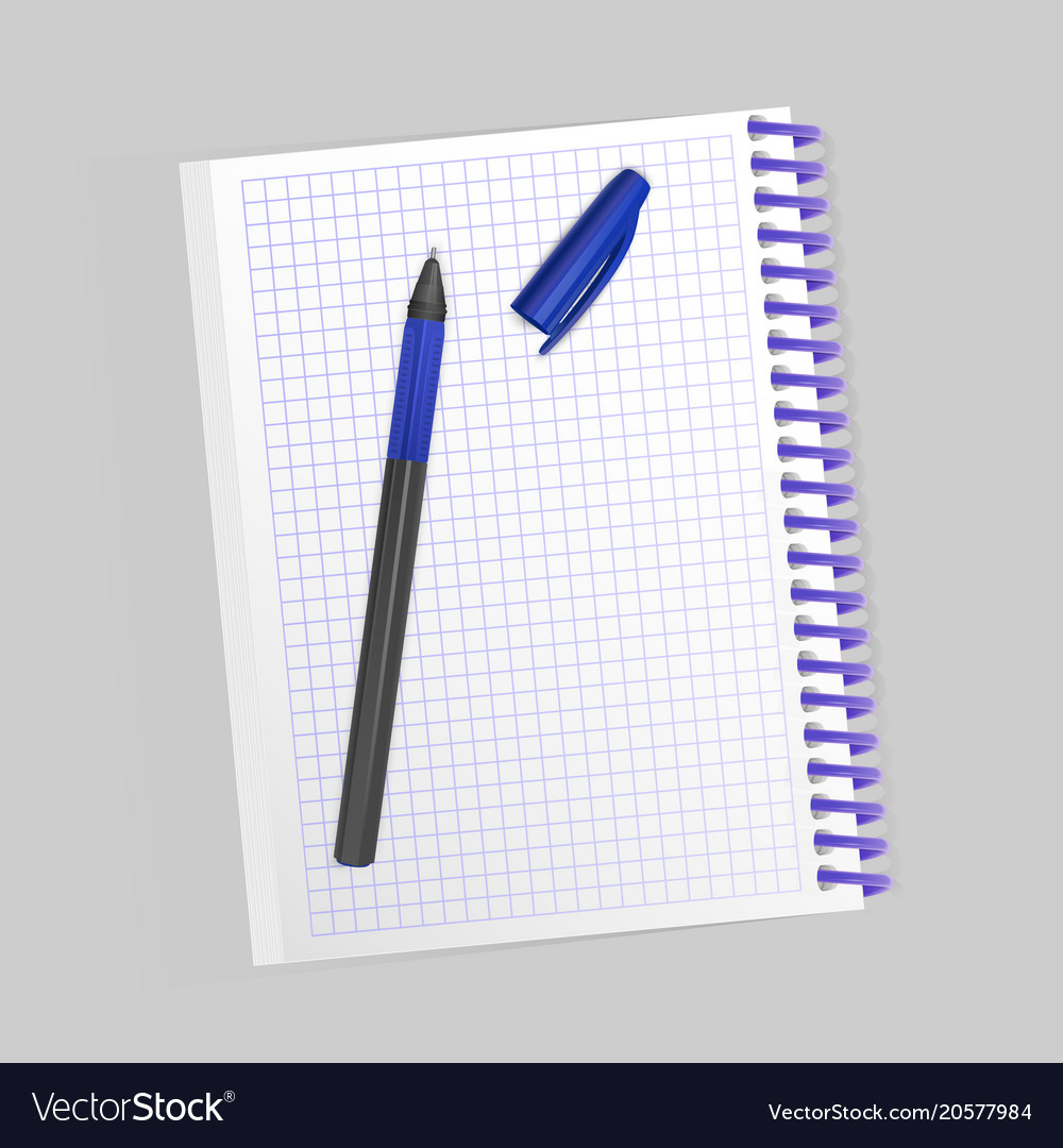 Blank realistic spiral notepad notebook