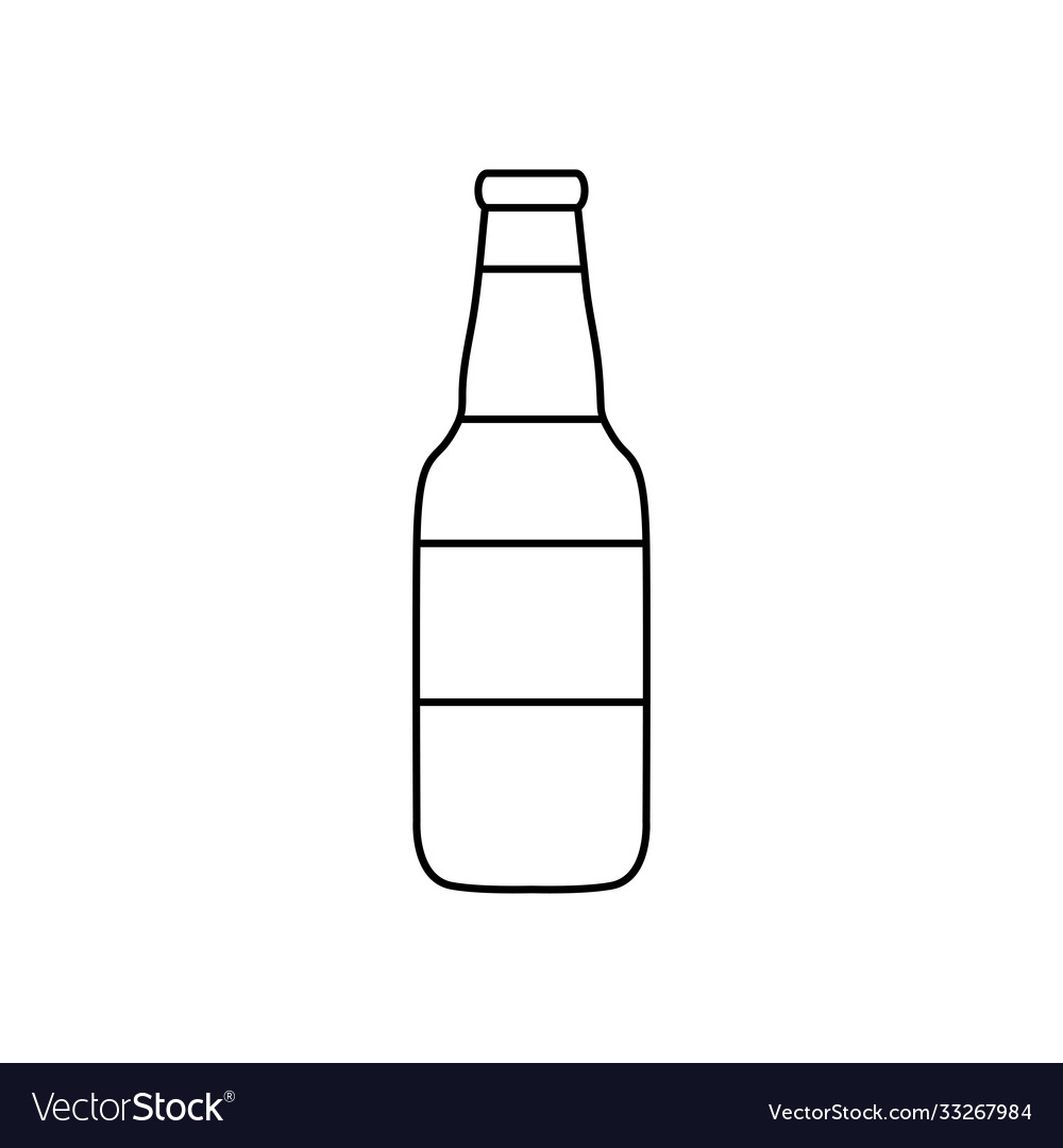 Bottle beer icon line style