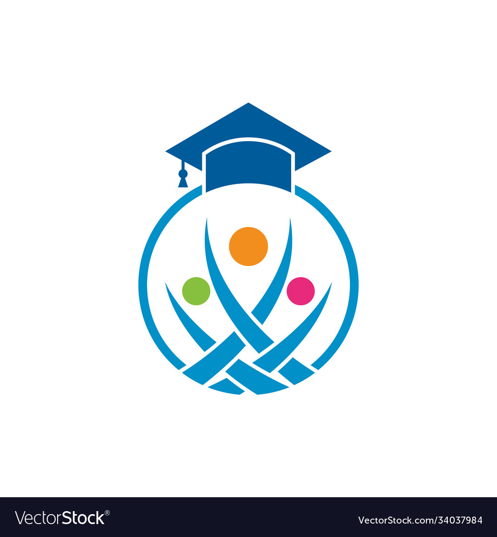 Collage student logo Royalty Free Vector Image