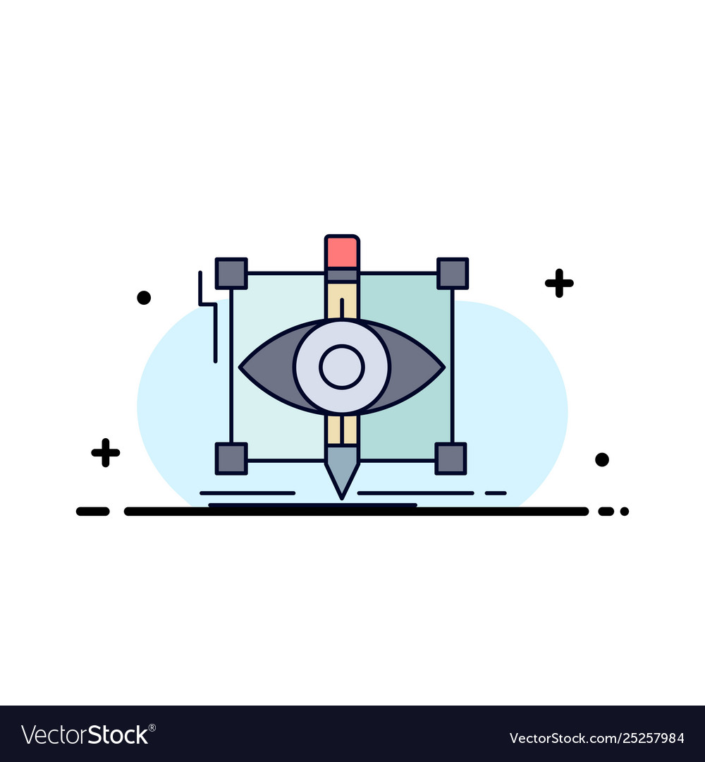 Design draft sketch sketching visual flat color Vector Image Design draft sketch sketching visual flat color