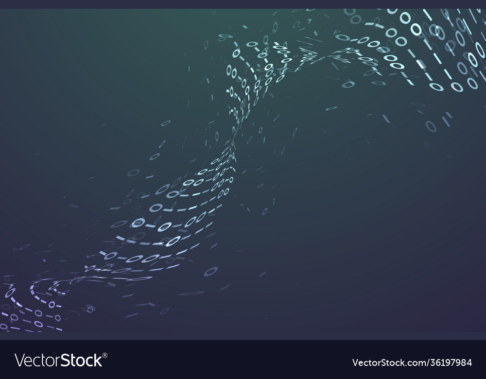 Digital code background vector image Digital code background