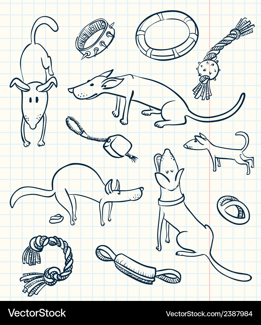 Dogs set Royalty Free Vector Image - VectorStock