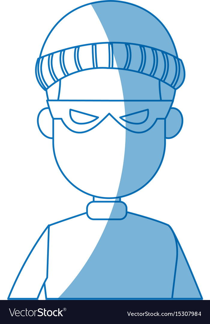 Face hacker man character technology crime