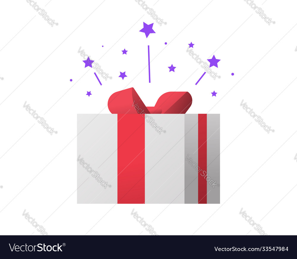 Premium Vector  Giveaway of the day internet announce web post wrapped  gift box surprise realistic 3d icon vector