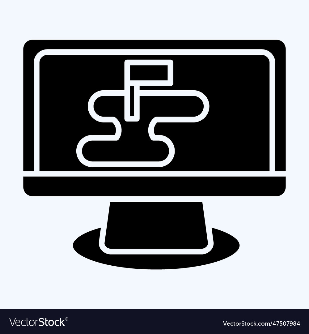 Icon strategy map related to military symbol Vector Image