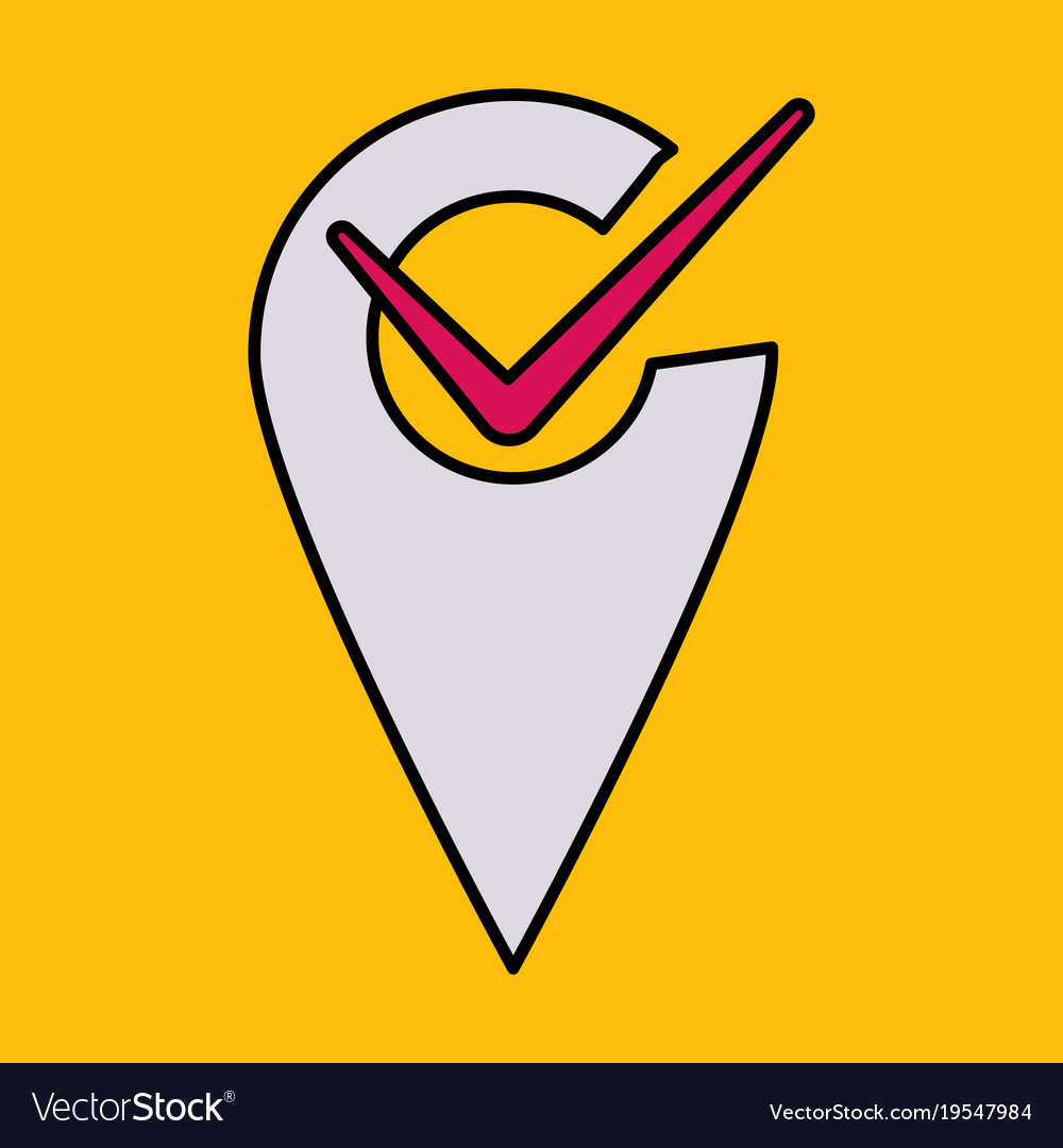 Navigation geolocation icon in flat design