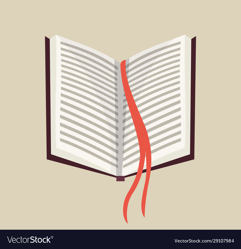 Open book with bookmark colorful icon