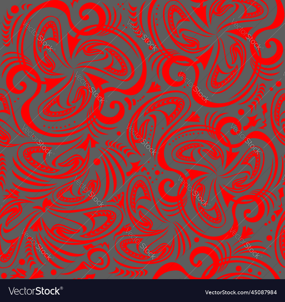Red and black abstract seamless pattern image vector image Red and black abstract seamless pattern image