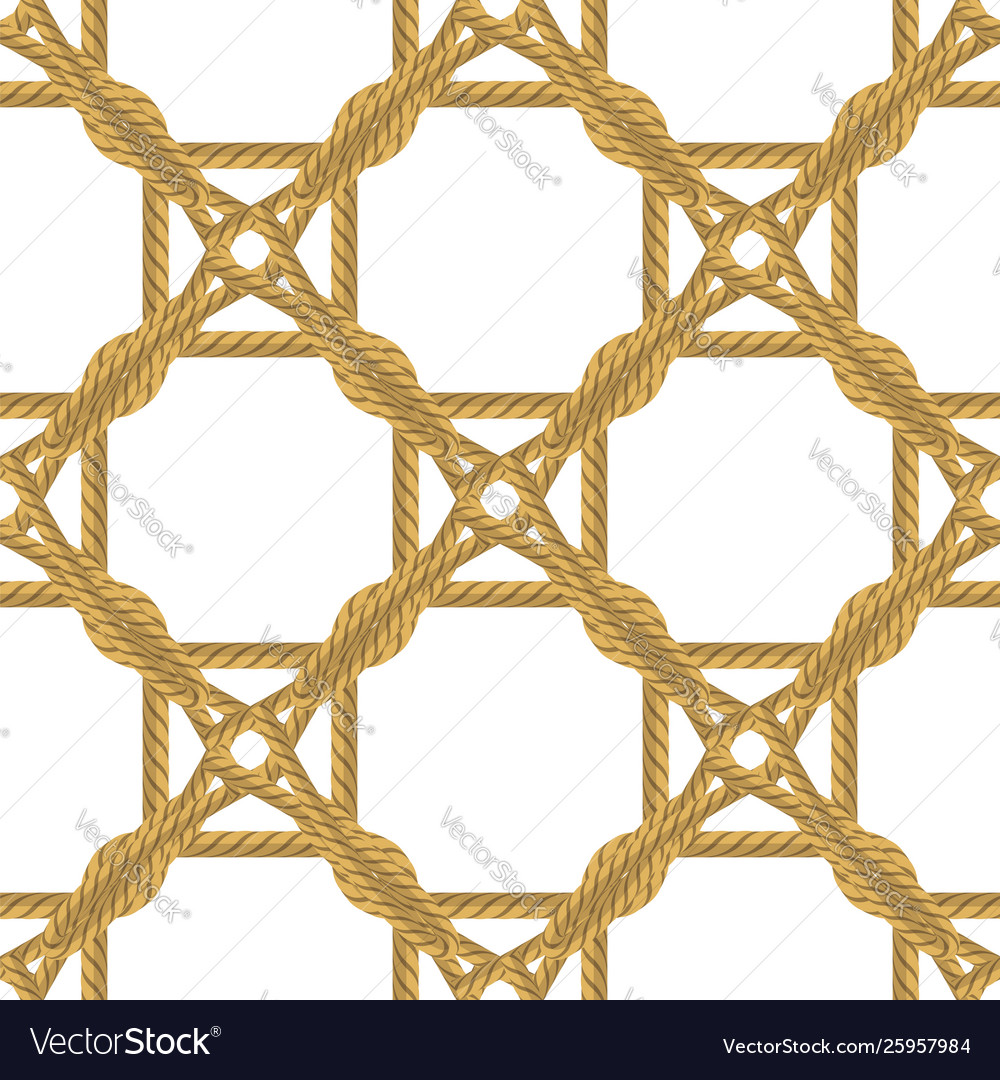 Rope seamless pattern on white background